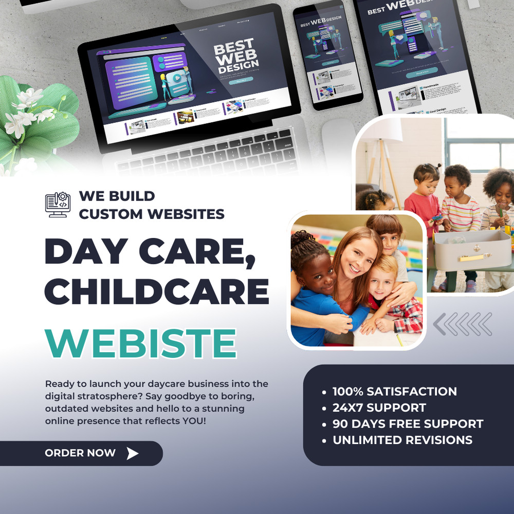 CUSTOM DAYCARE WEBSITE DESIGN - Modern, Professional & Responsive Website