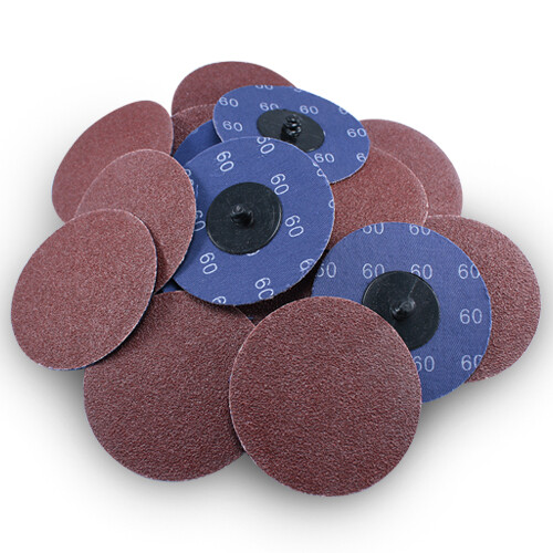 200 Pack - 3" 60 Grit A/O Quick Change Sanding Disc Black Hawk, Type R Roloc