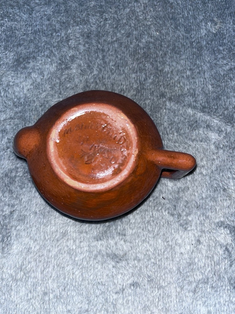 Brown Pottery Tea Pot, With Design
