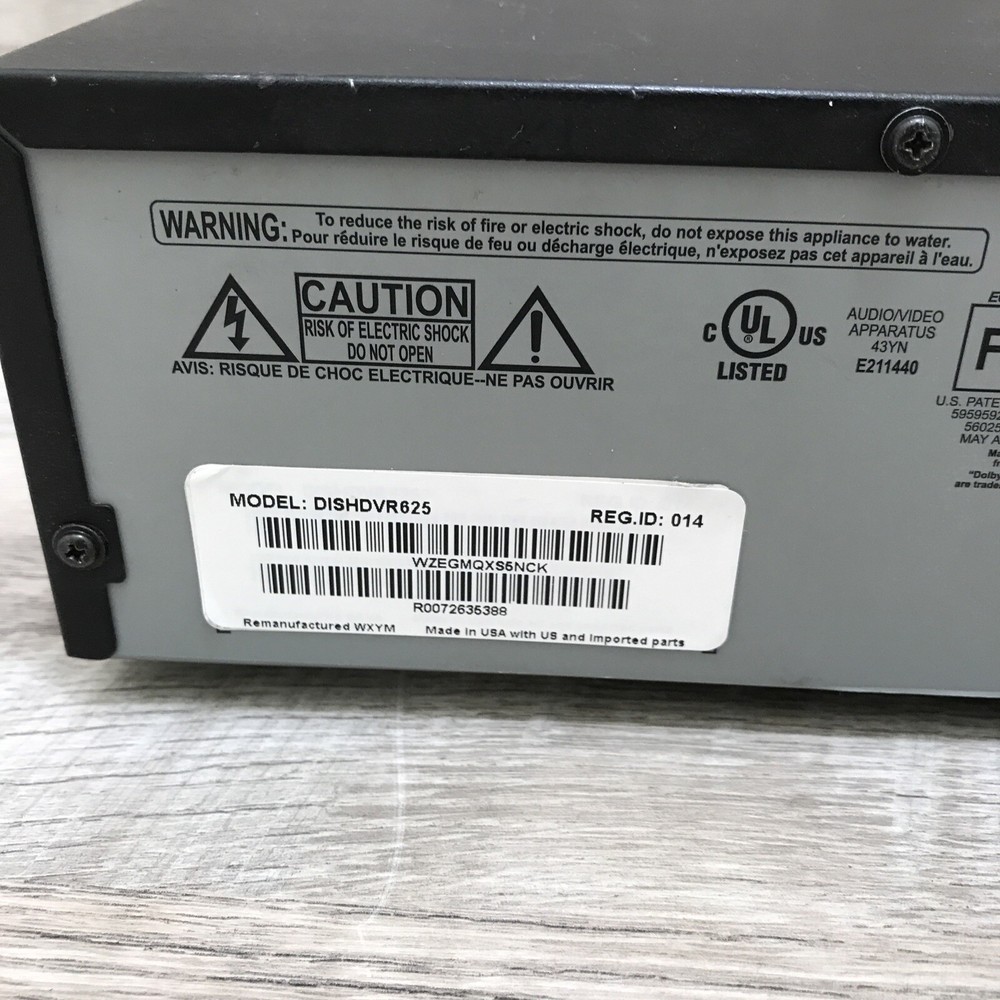 Dish Network DishDVR Model DISHDVR625 MPEG 2