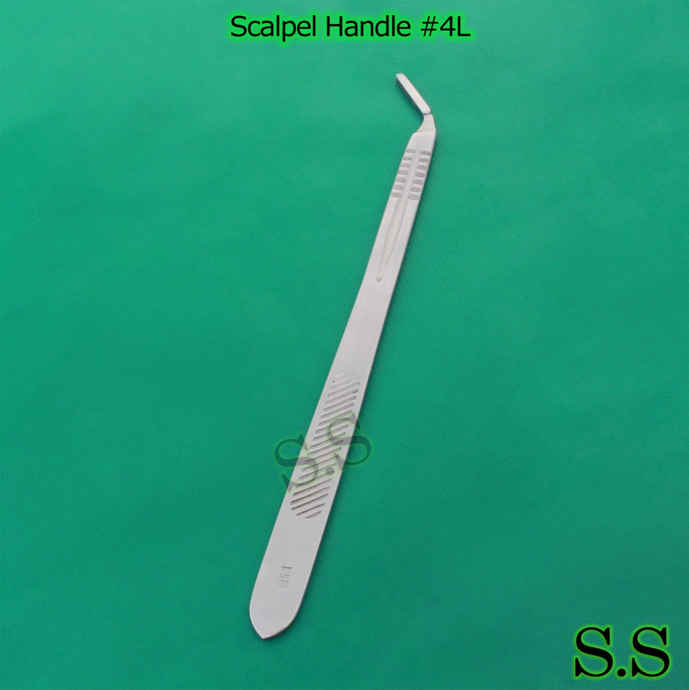 Scalpel Handle #4L Angled Surgical Instrument