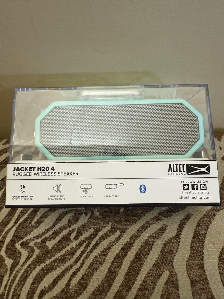 Altec Lansing Jacket H2O 4 Rugged Portable Waterproof Bluetooth Speaker - Mint