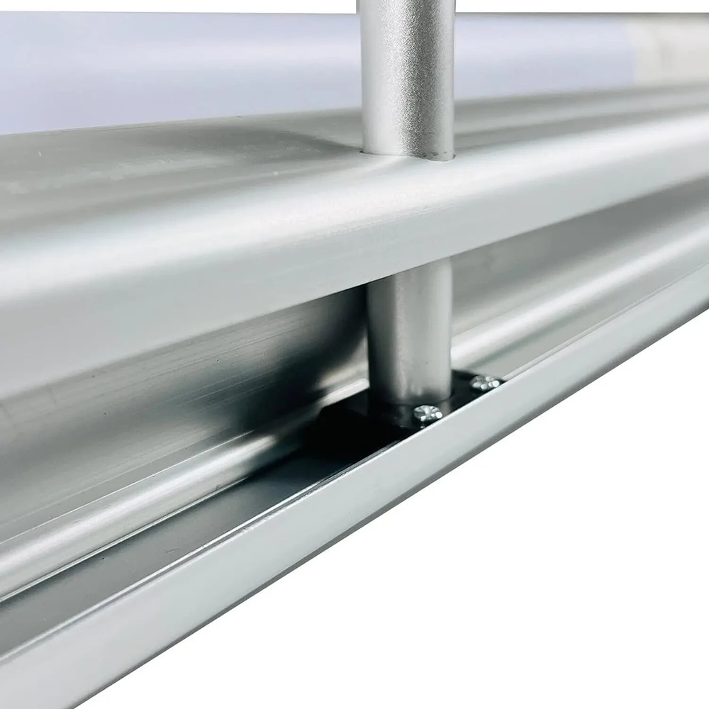 Retractable Banner Stands 33″x 80″ SILVER (Hardware only) black side