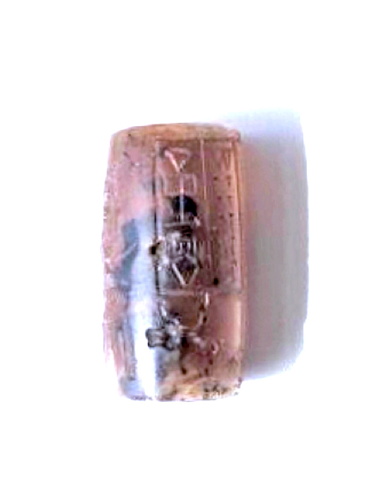 Ancient Carved Agate Cylinder Seal w Script 36 mm