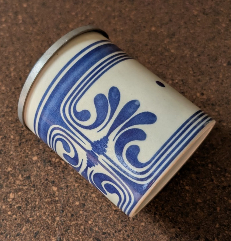 Rosenthal Studio Line Pottery Stein with Pewter Lid
