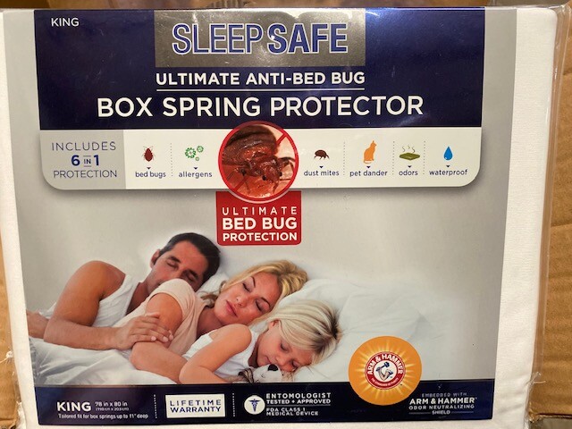 Sleep Safe Ultimate Anti-Bed Bug Box Spring Protector, King (NEW)