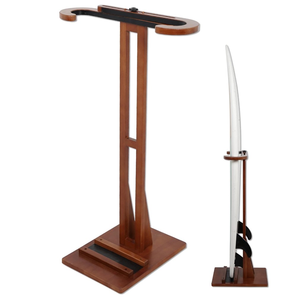 Adjustable Surfboard Stand Rack - Vertical Floor Display for Shortboard & Longbo
