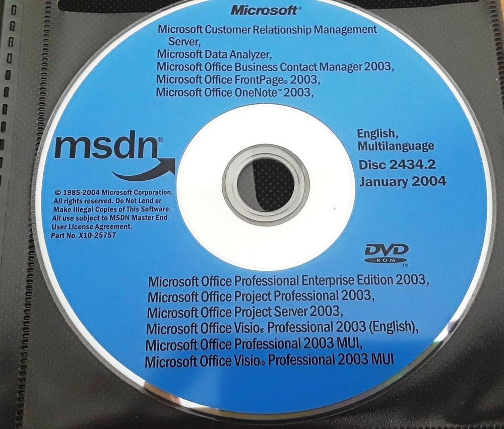 Microsoft Office Professional 2003 FrontPage Project Visio Professional w/ Keys