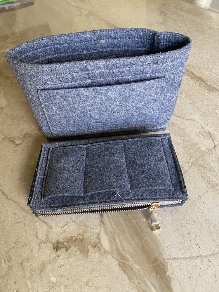 Purse Handbag Organizer Grey 2 Pc Set