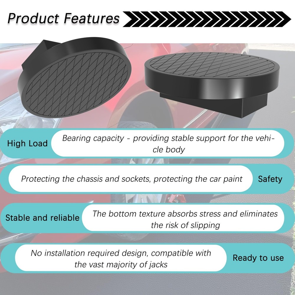 2 PCS Black Jack Pad Adapter Aluminium Replacement Fits BMW E82 E46 E90 E38