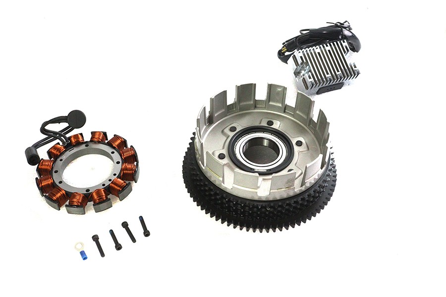 Alternator 19 Amp Charging System Kit Chrome for Harley-Davidson