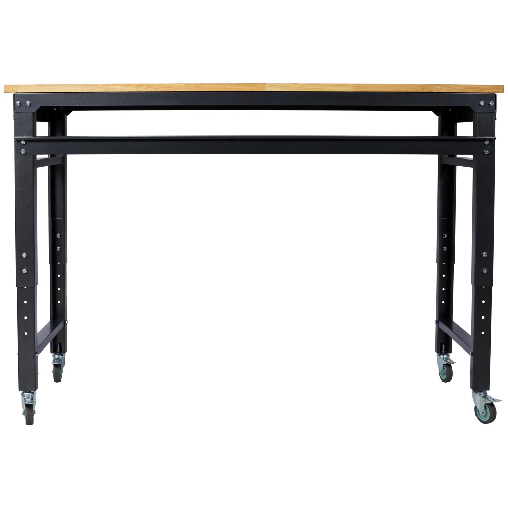 Heavy Duty Rolling Workbench, Locking Wheels Adjustable Height 60" Garage