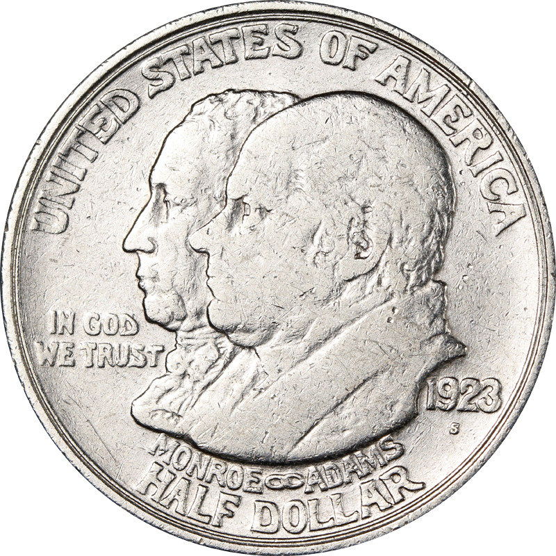 1923-S Monroe Commem Half Dollar