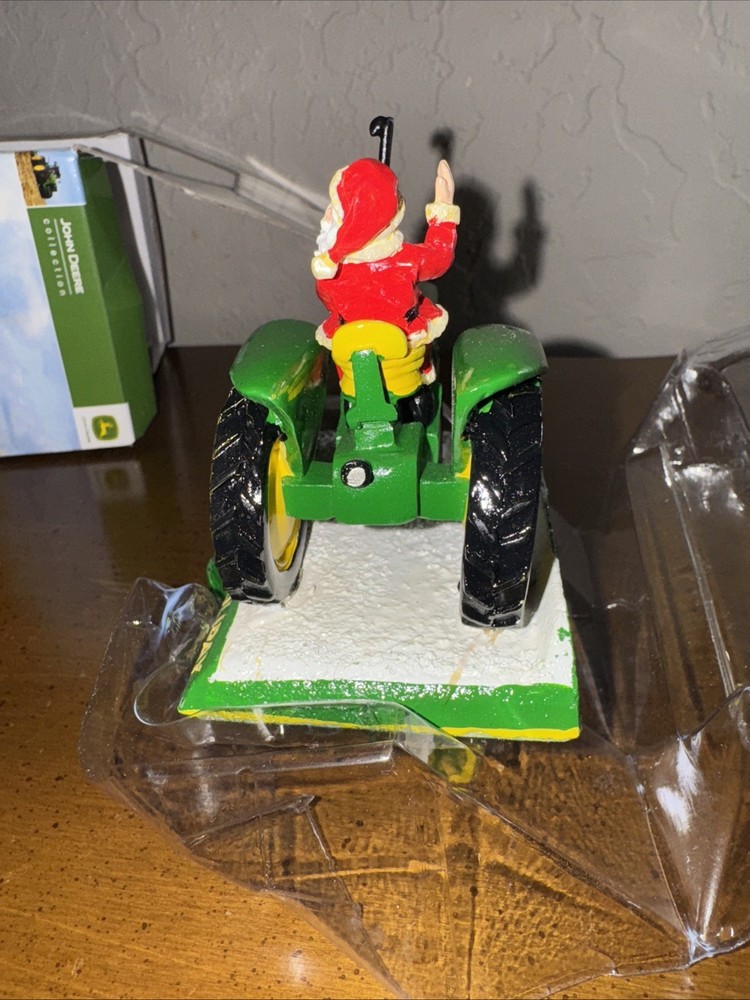 John Deere Santa On Tractor Stocking Holder
