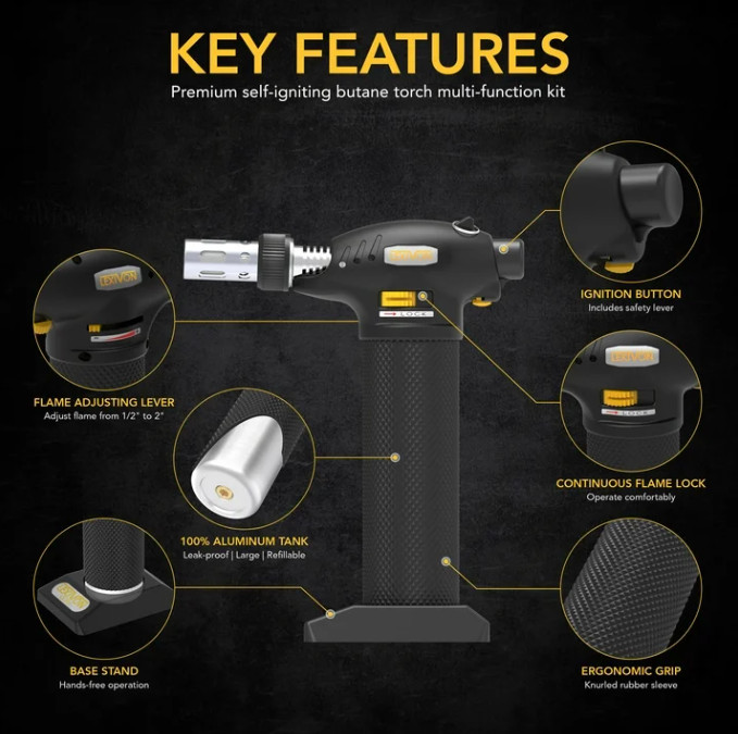 LEXIVON Torch Multi-Function Kit | Pro Grade 125-Watt Equivalent (LX-771)