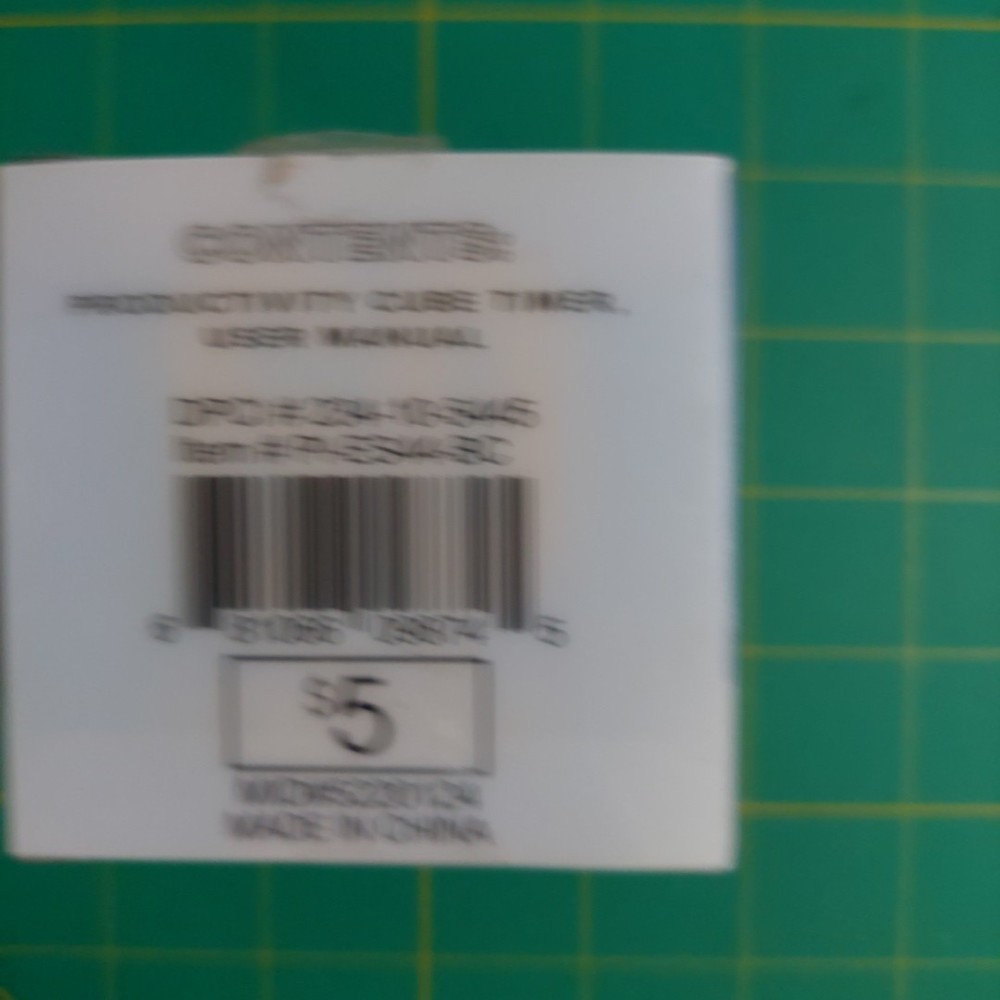 Vivatar Productivity Cube Timer Alarm, Tested Working