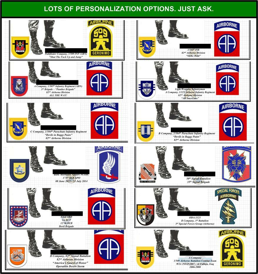 MC-NICE: ARMY Airborne "Cheap Thrills" 173rd Airborne Bgd Framed PERSONALIZED
