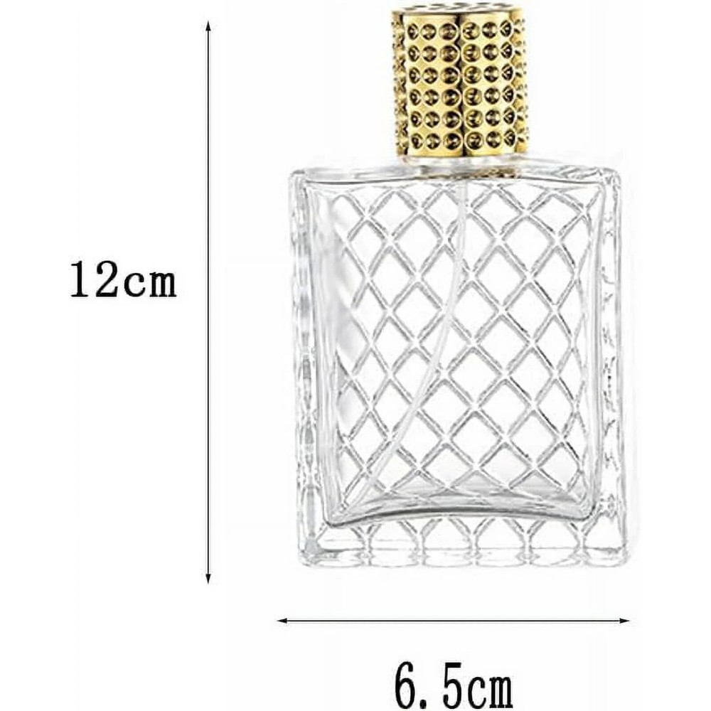 2 Pack 100ml Thick Glass Perfume Atomizer,Empty Perfume Spray Bottle