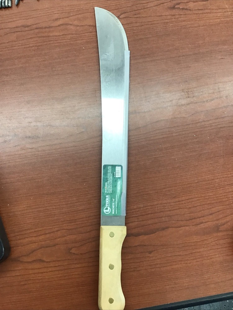 L Tools 18” Machete AG 04488 With Wooden Handle