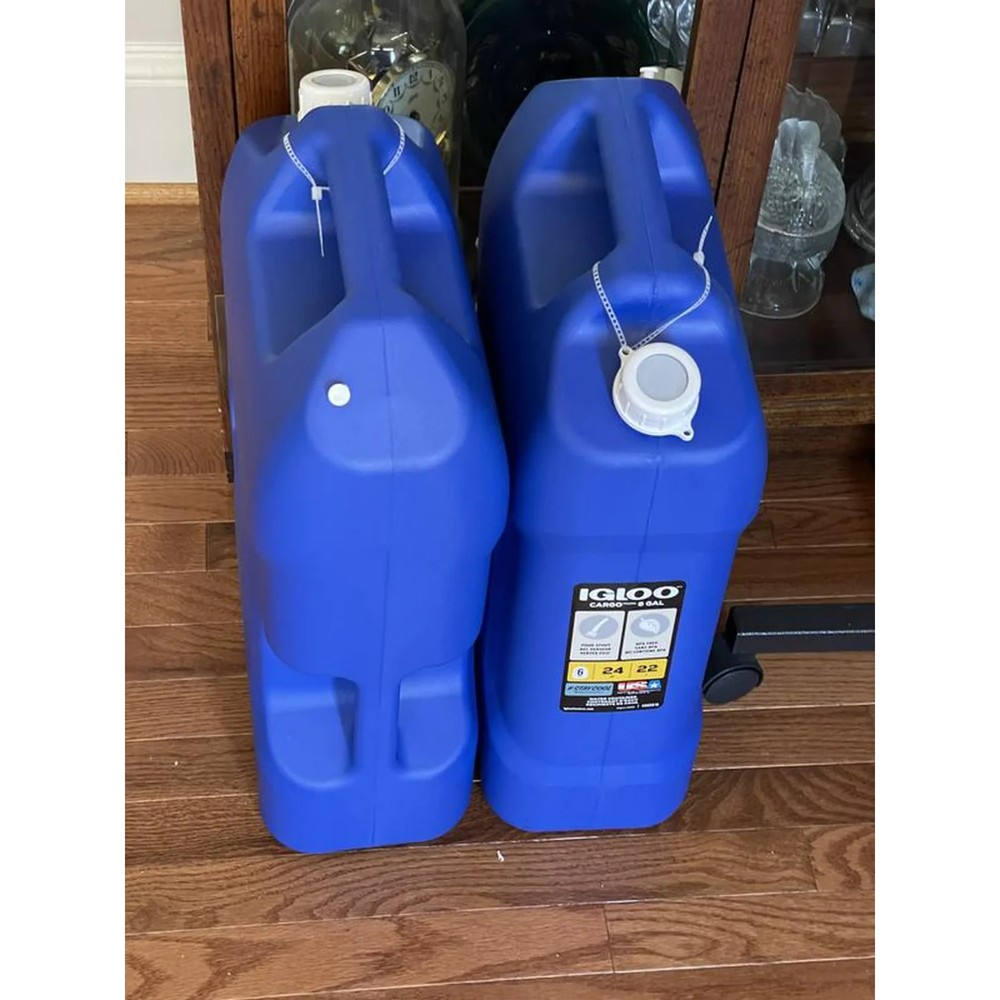 (2 pack) Igloo 6 Gallon Camping Water Storage Container, Blue