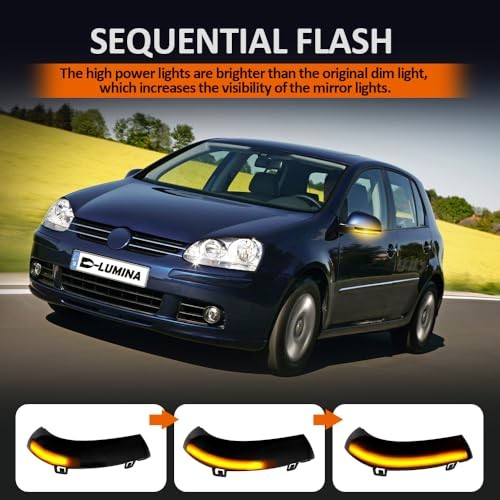Sequential LED Side Mirror Turn Signal VW Golf 5 EOS GTI Jetta MK5 Passat