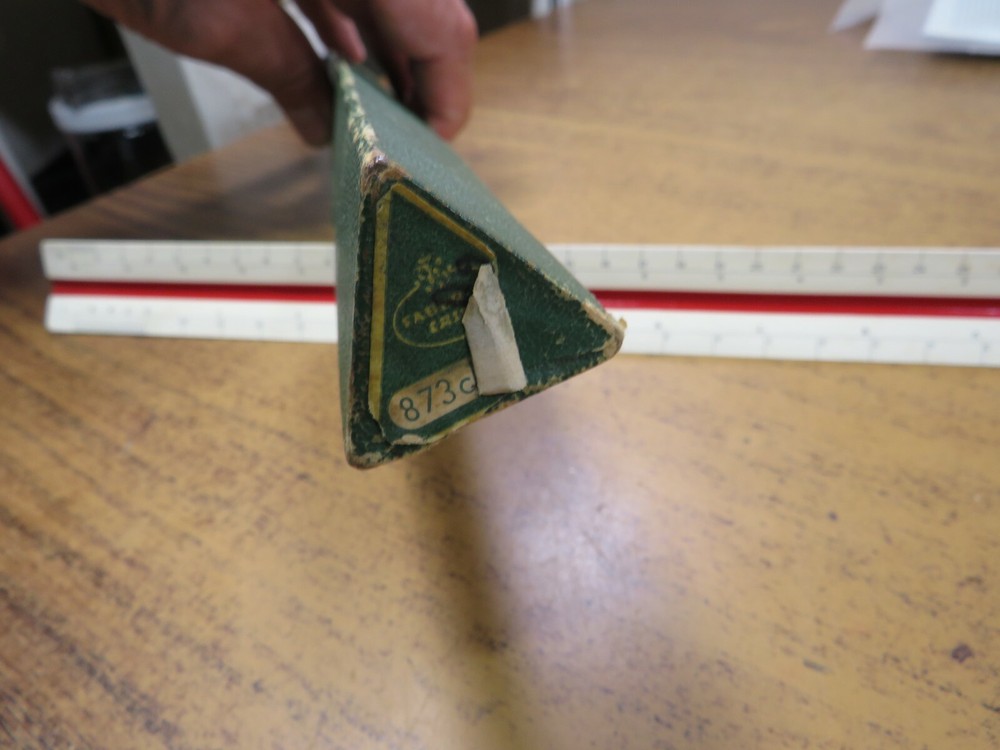 A W Faber & Castell 873C/Z2 Architect Engineering Triangular Ruler w/ box