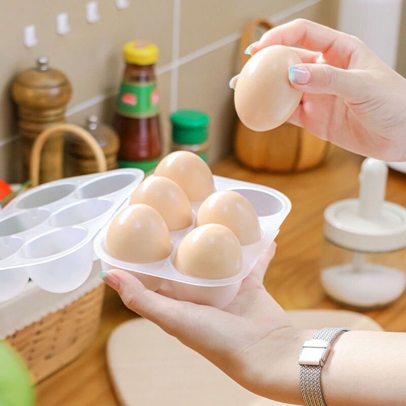 Lid Protect 6 Eggs Storage Container Kitchen Eggs Organizers Portable