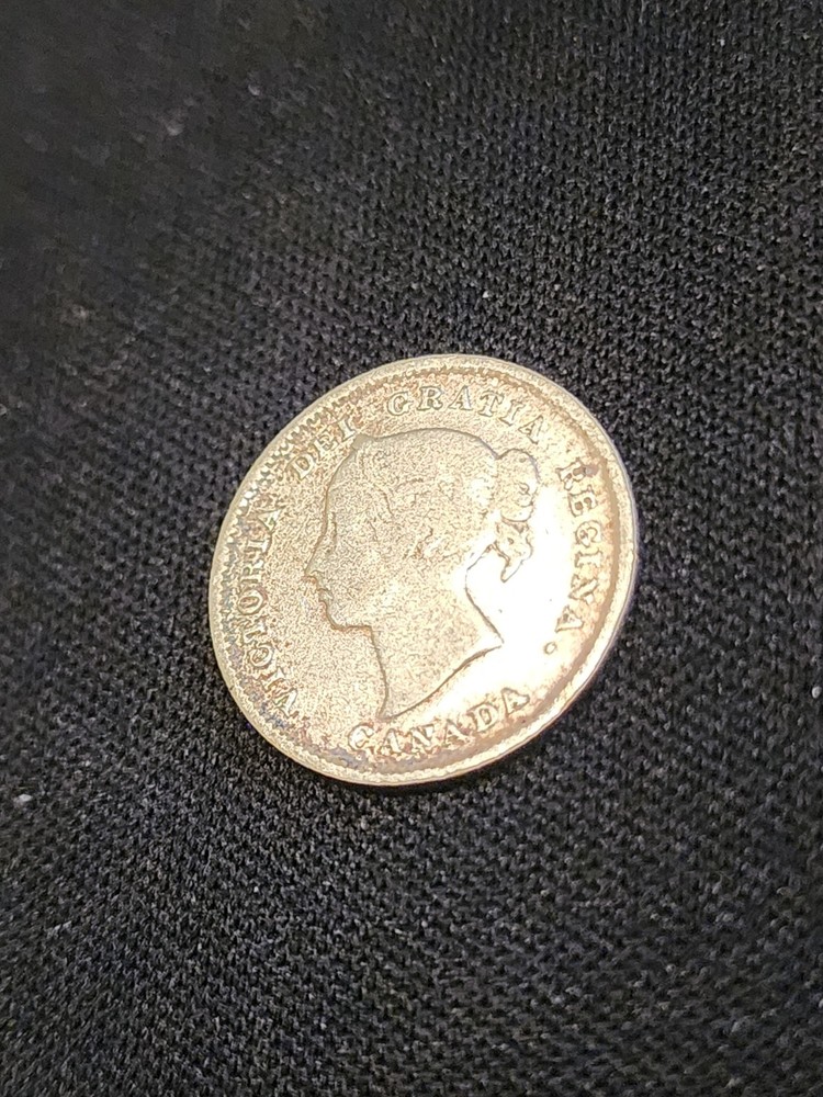 1889 Canada 5 Cents Silver Coin