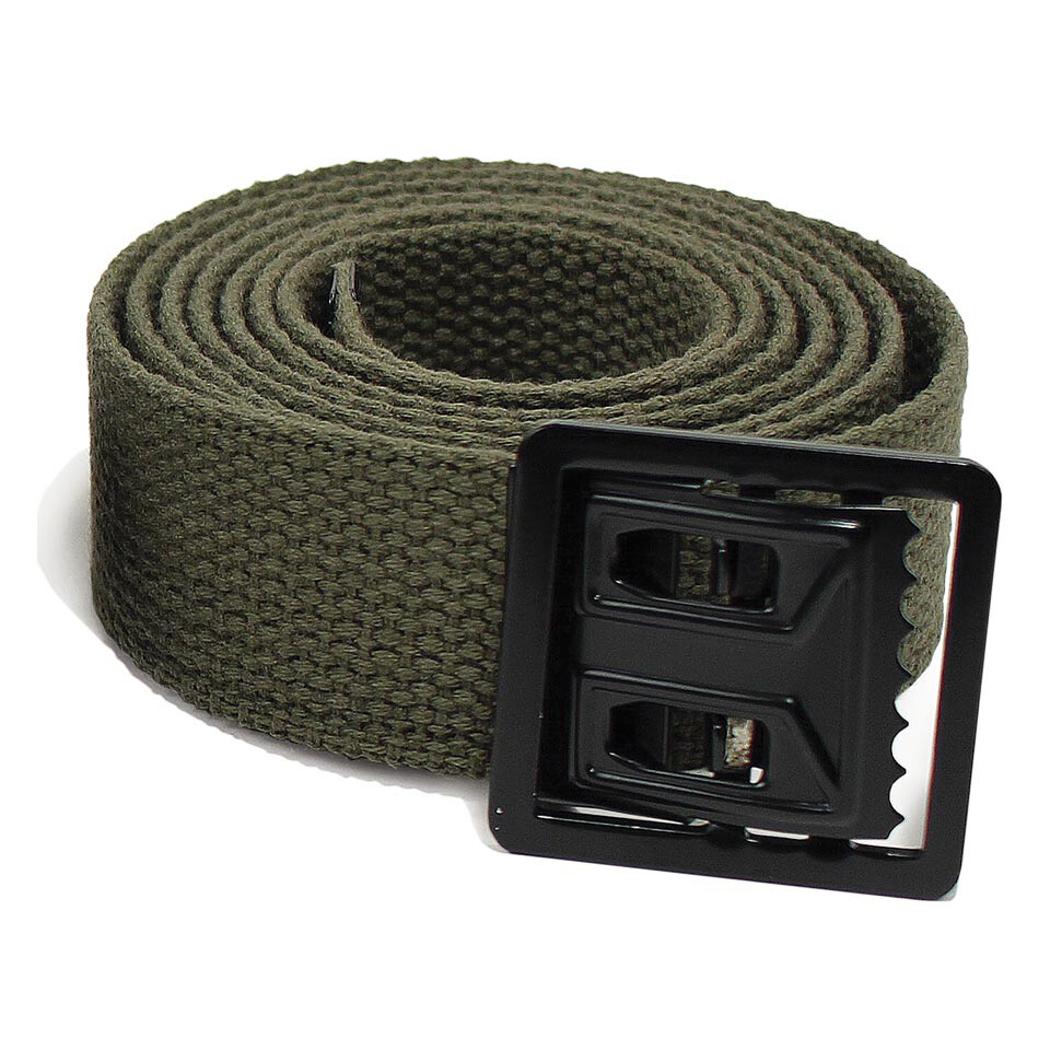 Military Web Belt with Buckle - Olive Drab