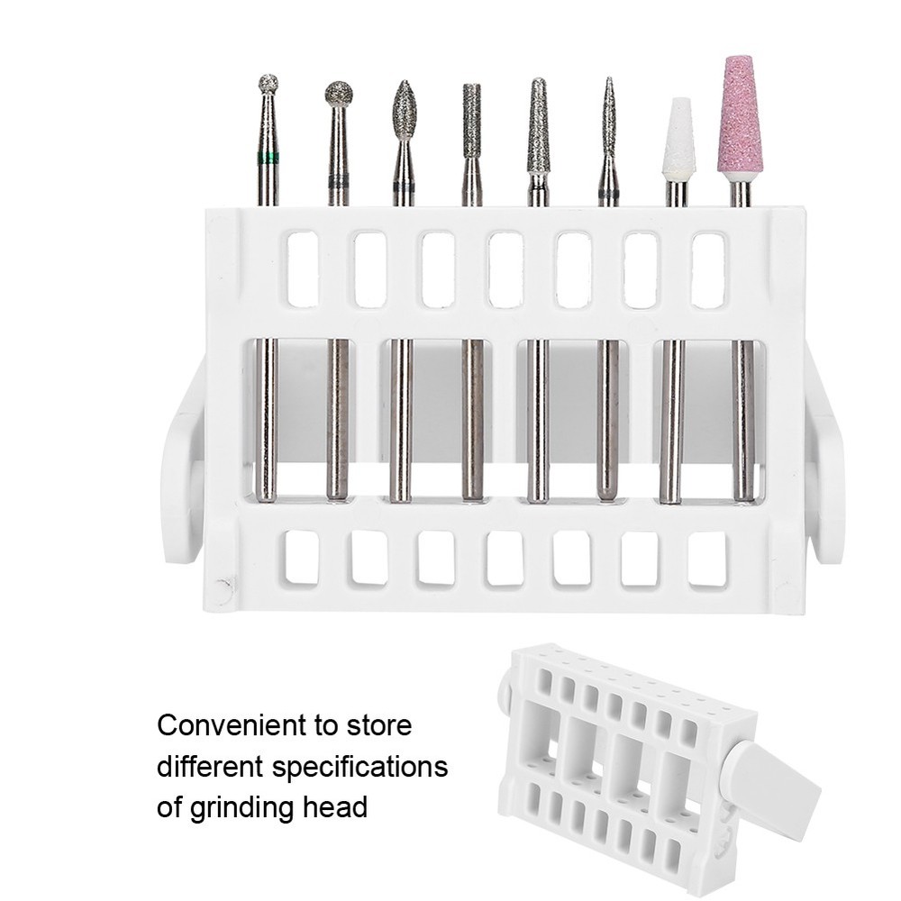 2pcs Nail Drill Bits Holders Practical Storage Stand For Home Professional Use