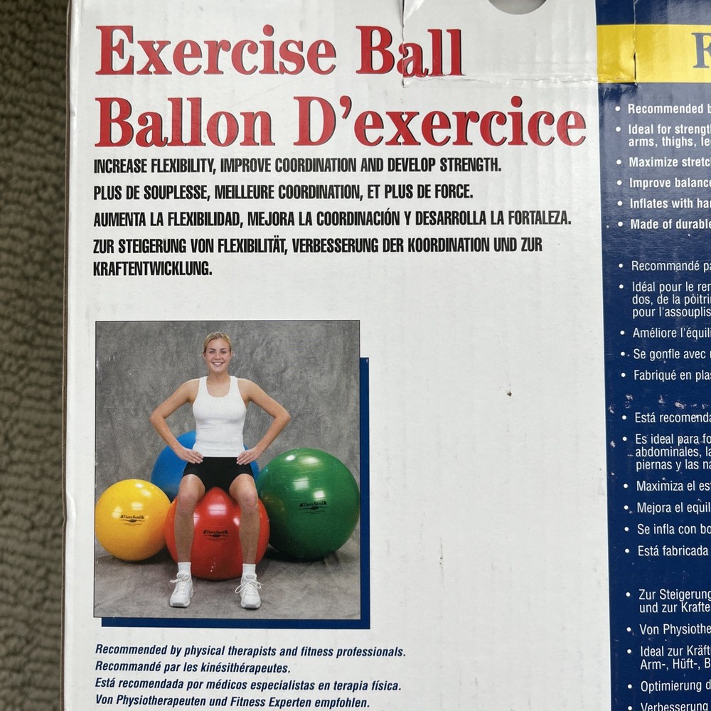 THERABAND Exercise Stability Ball with 55 cm Diameter RED