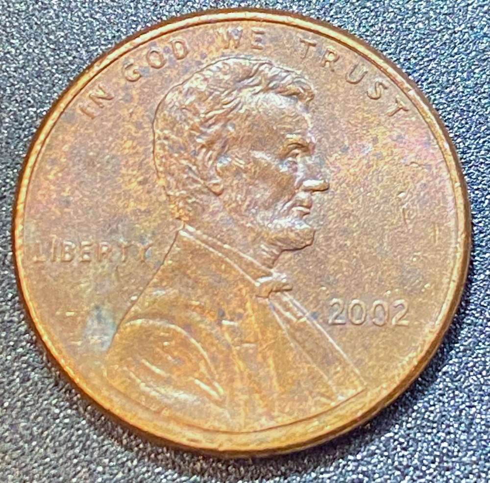 Doubled Die Reverse 2002 Lincoln Cent DDR-008