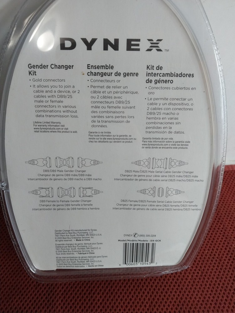 Dynex electronic plug adapter Changer Kit Mod. DX-GCK