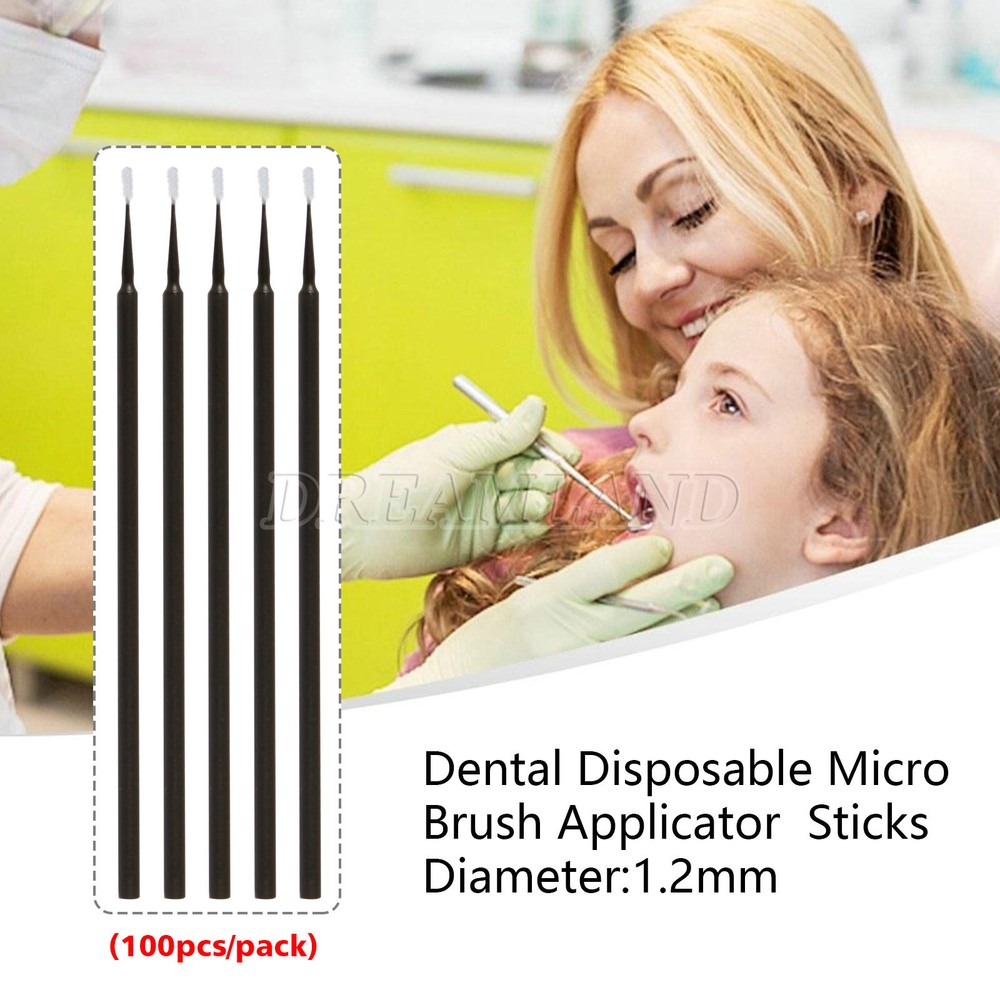 100pcs MICROBRUSH Applicator Fine, Super Fine, Regular, Large Tips Eyelash