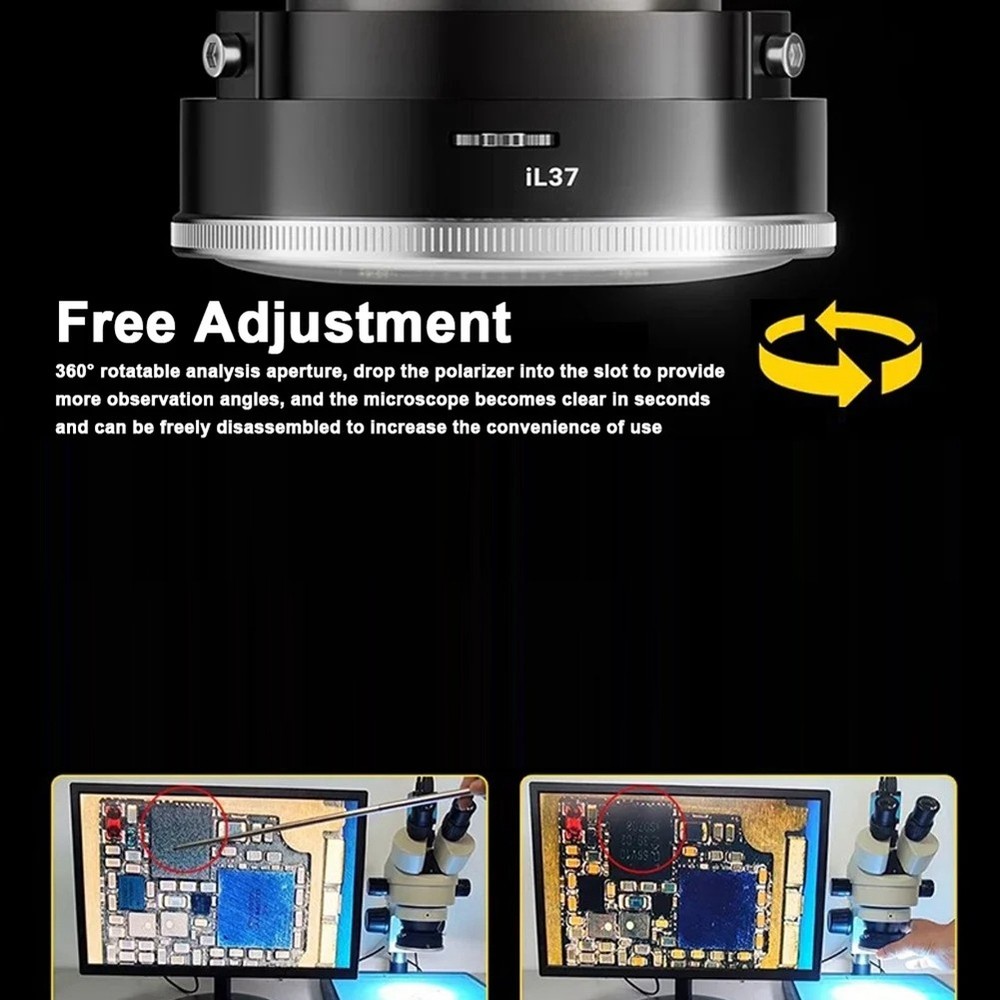 IL37 Microscope Professional Polarized LED Light for Clear Visuals Y3M62387