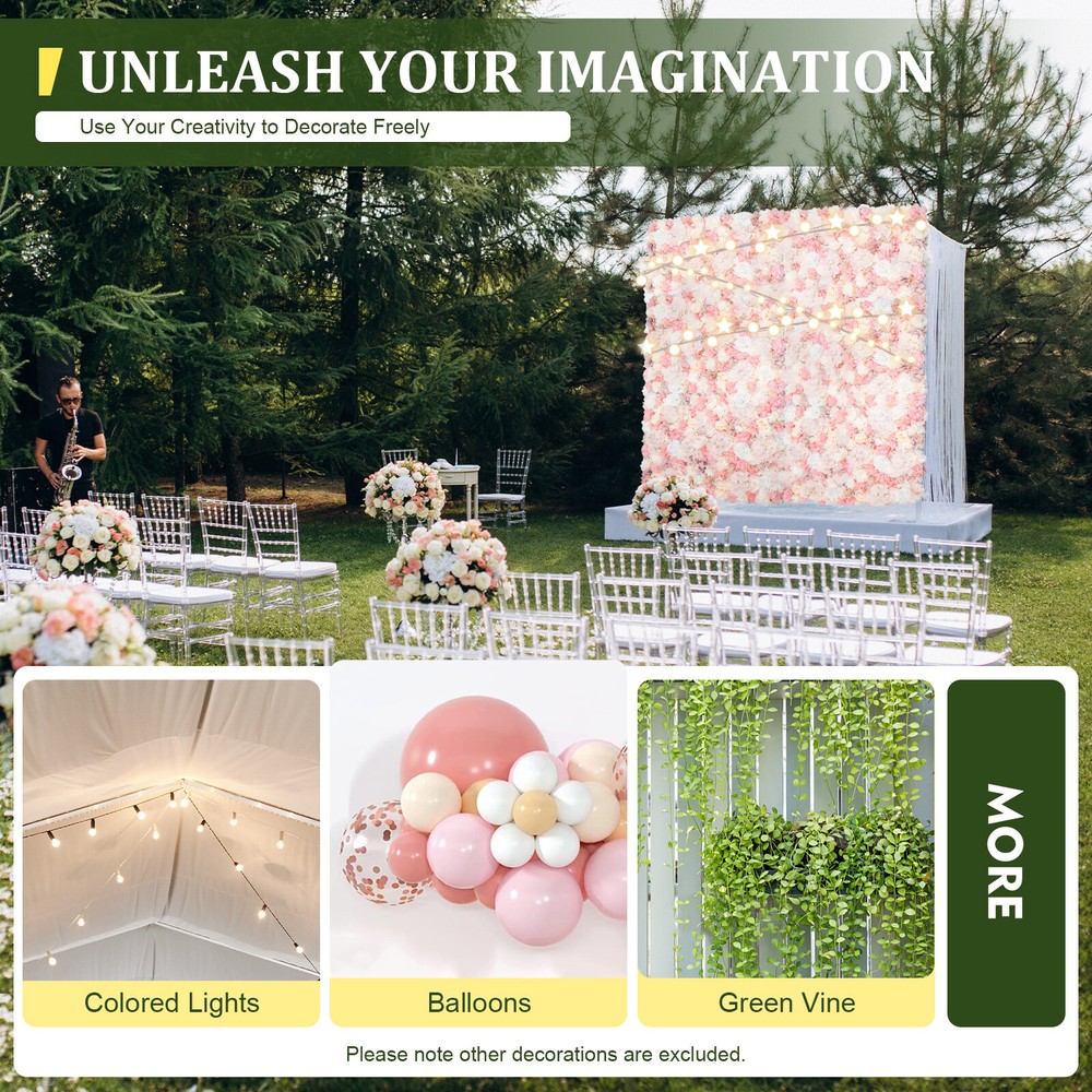 Flower Wall Panel Artificial Flower Wall Backdrop Flower Decoration 12 Pcs