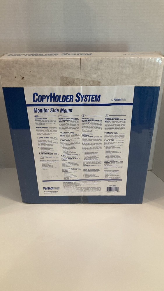 PERFECT DATA COPY Paper Document HOLDER SYSTEM Hands Free Eye Level NEW Sealed