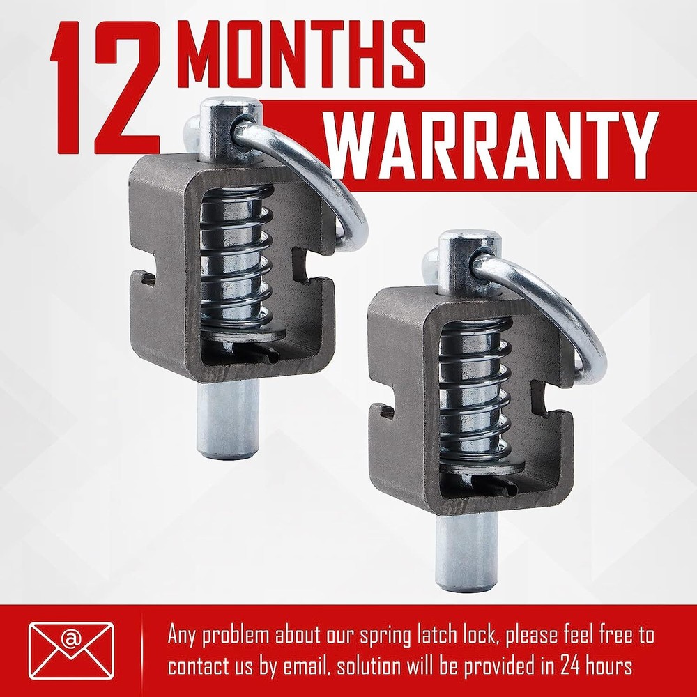 SPARKWHIZ 2Pack Spring Trailer Gate Weld-On Spring Latch Lock Assembly Universal