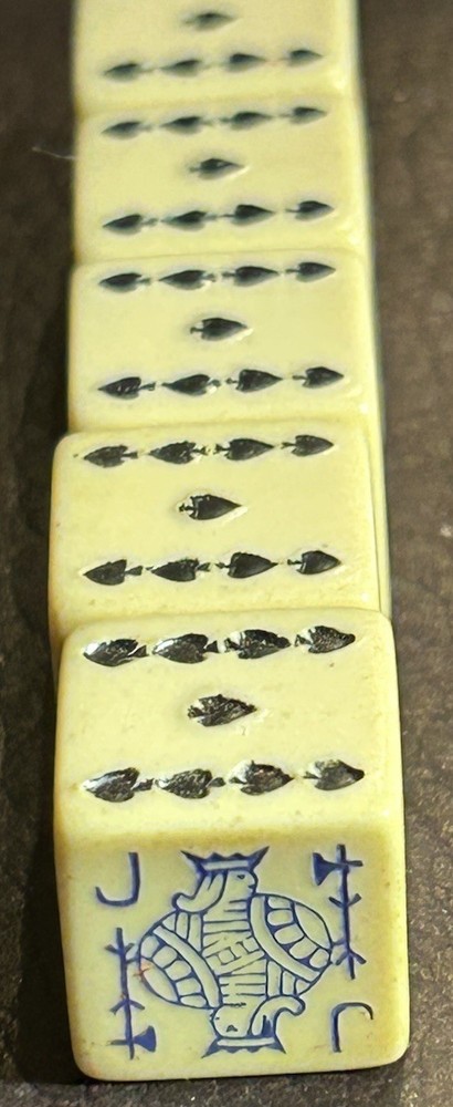 Vintage Celluloid Poker Dice 5