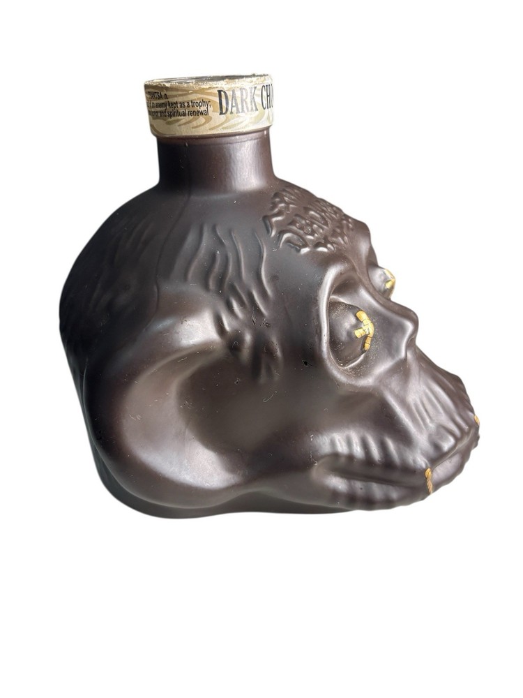 Deadhead Dark Chocolate Rum Liquor Bottle EMPTY Monkey Shrunken Head NO CAP/ LID