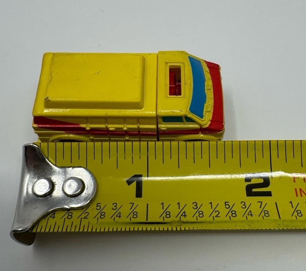 Micro Machines Imposters Yellow Ford Changing Stretch Van Missing One Door RARE