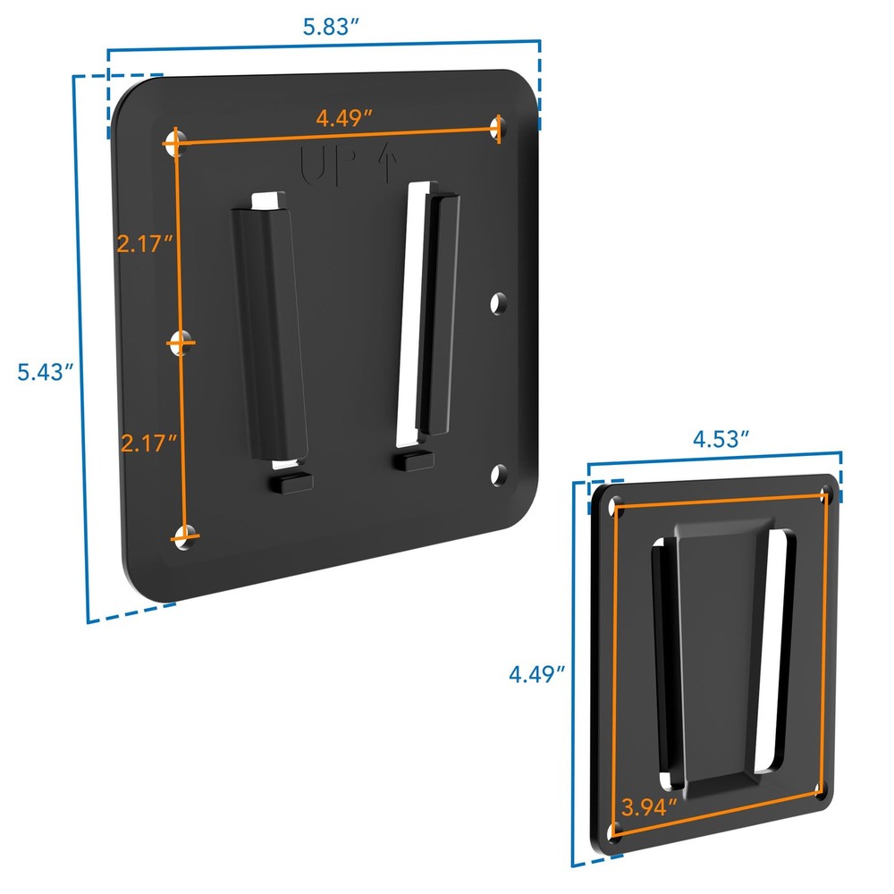 Mount-It! RV TV Mount, Rust-Proof Polymer, Dual Wall Plates & Quick-Release, ...