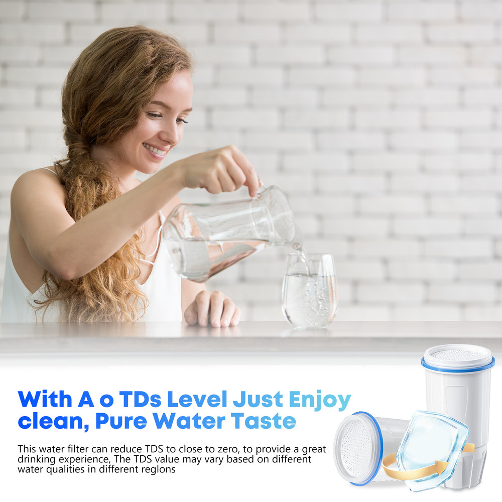 6x DNRISI Water Filter Replacement for Zero Water ZR-017, ZR-001 ZR-004 ZP-006