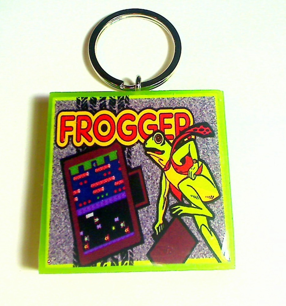 Frogger Arcade Coin Door accessory Keychain
