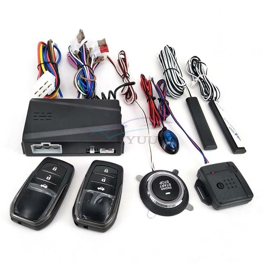 12V Car Keyless Entry System Engine Start Alarm System Remote One-button Start