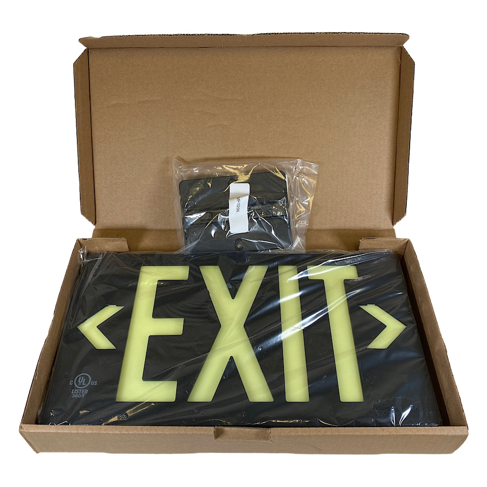 GloBrite 7060-100-B 100' Single Sided Face with Bracket Eco Exit Sign