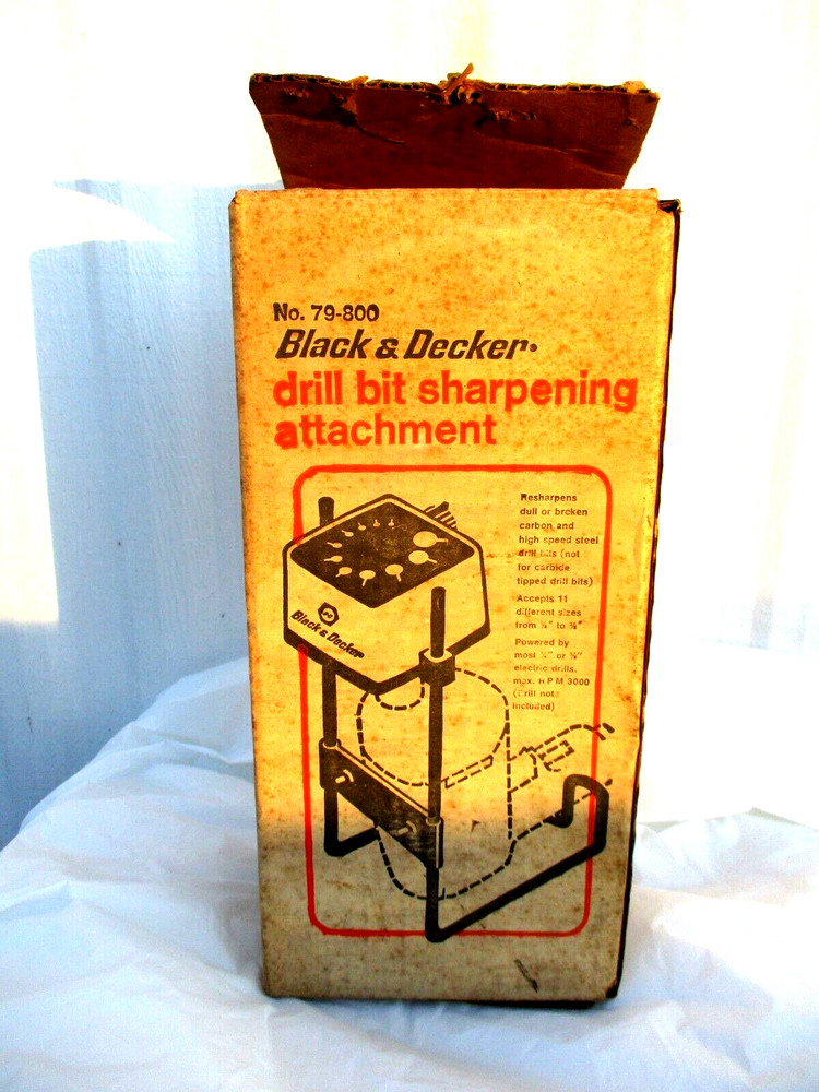 Black &Decker DRILL BIT sharpening tool #79-800 complete handy tool DIY GC
