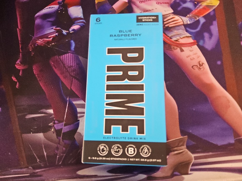 PRIME HYDRATION 6 Sticks Blue Raspberry  One Box ELECTROLYTE DRINK MIX