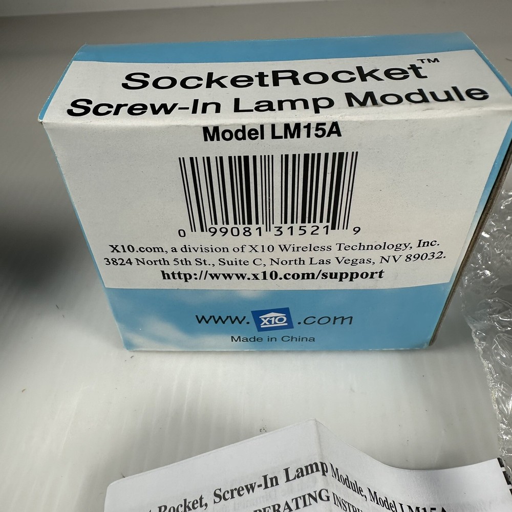X10 LM15A Remote Controlled Lamp Module, Screw-In Socket Rocket NIB