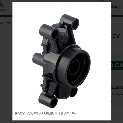 BODY LOWER ASSEMBLY 4.5 OZ LEV # 54-0188-SP